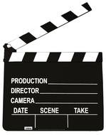Clipart of Movie Clapper Board