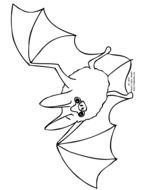 Printable Bat Coloring Pages drawing