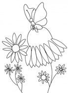 Flower butterfly Clip Art drawing