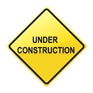 Sign of the under construction clipart