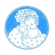 Vintage Baby Girl Clip Art N2