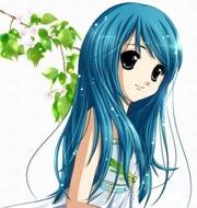 Anime Girl With Blue Hair