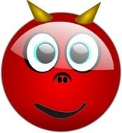 Devil Smiley Face Clip Art N12