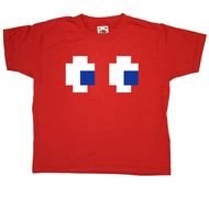 red t-shirt with eyes from the game PaÑ Man