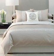 photo of a modern bedroom in pastel colors