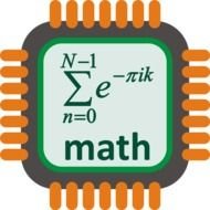 Math symbols on chip, drawing