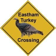 Sign of Eastham Turkey Crossing clipart