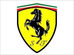 Ferrari Logo horse yellow drawing