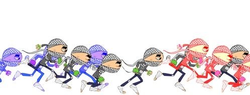 ClipArt of the running men