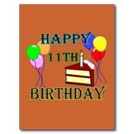 Happy 11th Birthday Cake N2