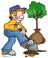 Kids Planting Trees Clip Art