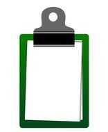 green Clipboard Clip Art drawing