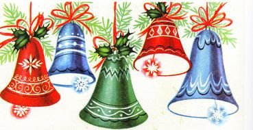 Vintage Christmas bell drawing