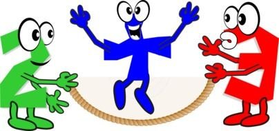 clipart of multicolored numbers jump over rope