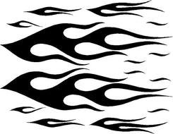 Printable Flame Patterns Stencil