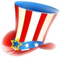 colored Uncle Sam Hat Clipart