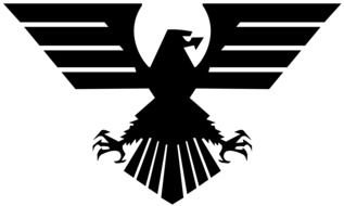 painted black eagle symbol