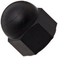 Nylon Acorn Nuts Black