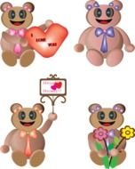 Teddy Love By Barbie40 A Set Of 4 Bears Created Mebarbie40