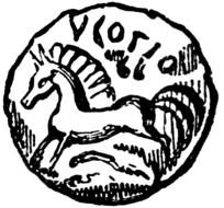 Gallic Coin horse drawing