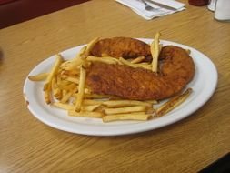 fried chicken and french fries