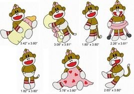 Baby Monkey Embroidery Designs Free