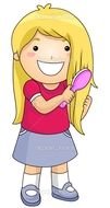 Brush My Hair Cartoon drawing