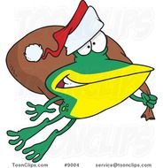 Cartoon Frogs Hopping