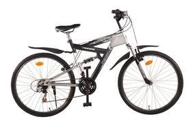 photo of a white mountain bike with speeds