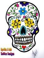 Day Of Dead Art drawing