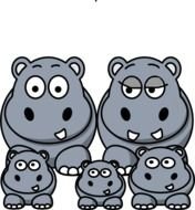 Cartoon Hippo Clip Art N18