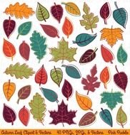 Fall Leaves Clip Art N104