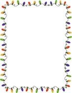 Christmas Lights Border Clip Art N4