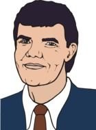 portrait of a handsome man as a graphic image