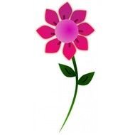 Hot Pink Flower Clip Art N7