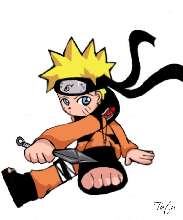 picture of naruto on a white background