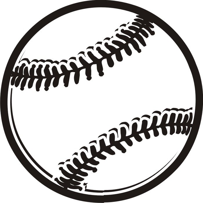 painted baseball ball with black thread