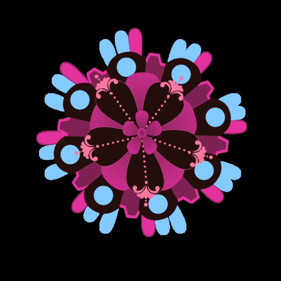 Abstract Flower Clip Art N10