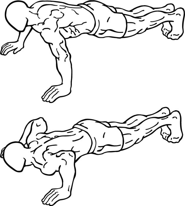Push Up Workout as a graphic illustration