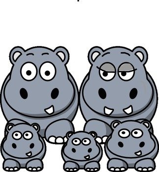 Cartoon Hippo Clip Art N18