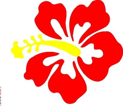 Red Hibiscus Clip Art