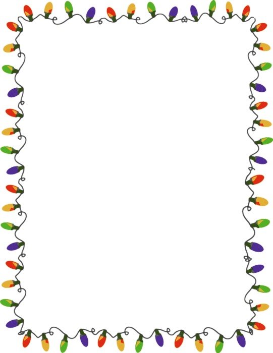 Christmas Lights Border Clip Art N4