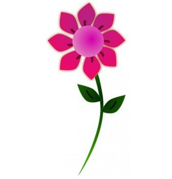 Hot Pink Flower Clip Art N7
