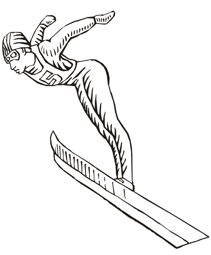 Winter Olympics Coloring Page drawing free image download