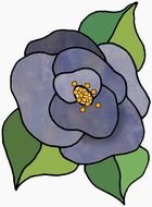Single Purple Rose Clip Art Free