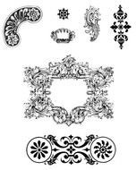 Victorian Scroll Border Clip Art N2
