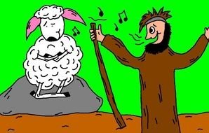 Cartoon Psalm 23 Clipart