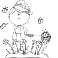Spring Clip Art Black And White N3