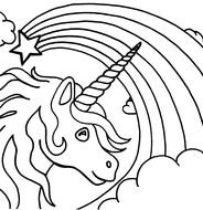 Printable Unicorn Coloring Pages drawing