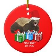 Christmas Honey Badger Ornament